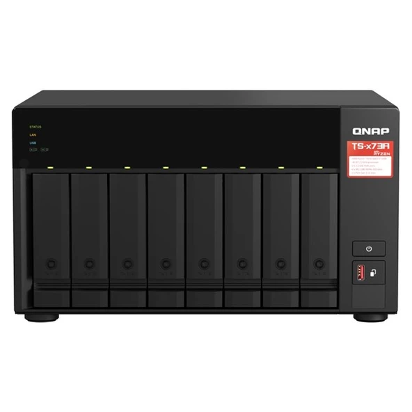 QNAP TS-873A-64GB RYZEN V1500B 64GB RAM- 8-diskli Nas Server (Disksiz) - 2