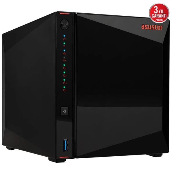 ASUSTOR AS5404T-8GB CELERON N5105-8GB RAM-2-diskli Nas Sunucu (Disksiz) - Resim 3