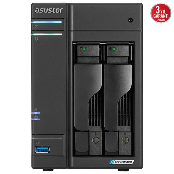 ASUSTOR AS6702T-8GB CELERON QC N5105 8GB RAM-2-diskli Nas Server (Disksiz) - Resim 2