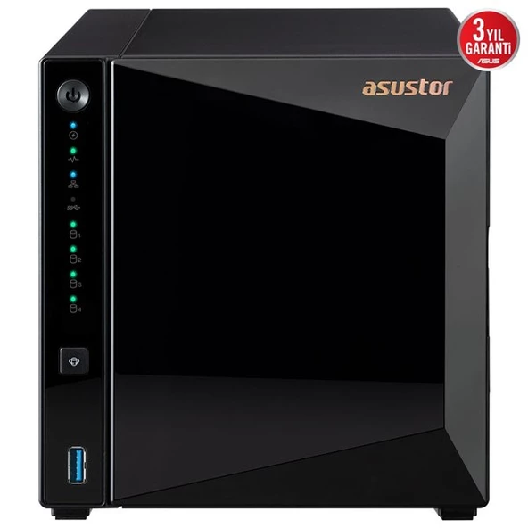 ASUSTOR AS3304T V2 REALTEK QC-2GB RAM-4-diskli NAS SUNUCU (disksiz)