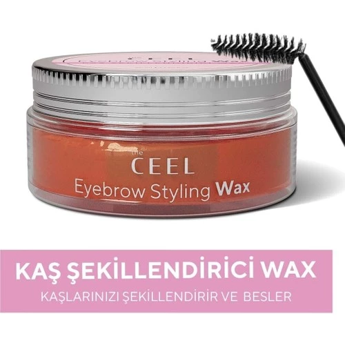 The Ceel Kaş Şekillendirici & Sabitleyici Wax E Vitamini Glycerin Hint Yağı 50 Ml