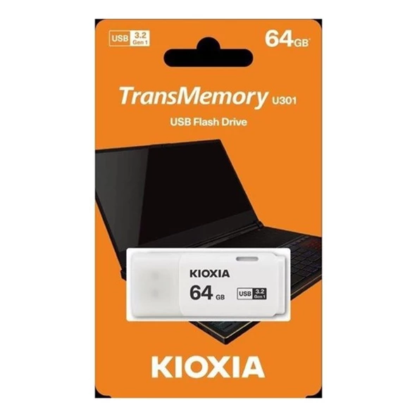 KIOXIA 64GB USB 3.2 U301 LU301W064GG4 Beyaz Taşınabilir Bellek - Resim 3
