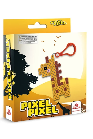 PİXEL PİXEL Boncuk Etkinlik Seti Zürafa Anahtarlık-Pixel Pixel BBU14-06