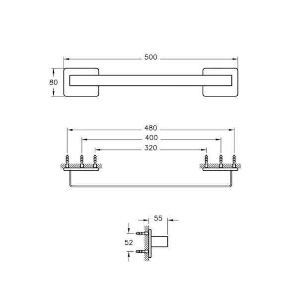 VitrA Somnia A44492 Uzun Havluluk, Krom - Resim 2