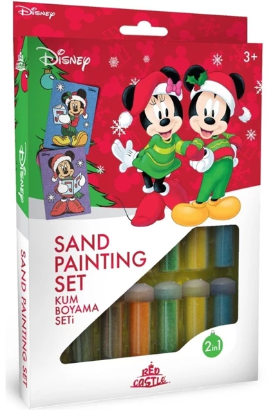 RED CASTLE Eğitici Ve Eğlenceli Disney Mickey Clup & Happy New Year Kum Boyama Seti-Red Castle  Ds-36