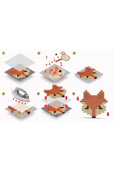 PİXEL PİXEL Çiftlik Boncuk Etkinlik Seti 7in1-Pixel Pixel BBU16-01 - 2