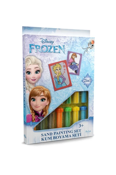 RED CASTLE Eğitici ve Eğlenceli Frozen Karlar Ülkesi Elsa&Anna 2in1 Kum Boyama Etkinlik Seti-Red Castle Ds-17