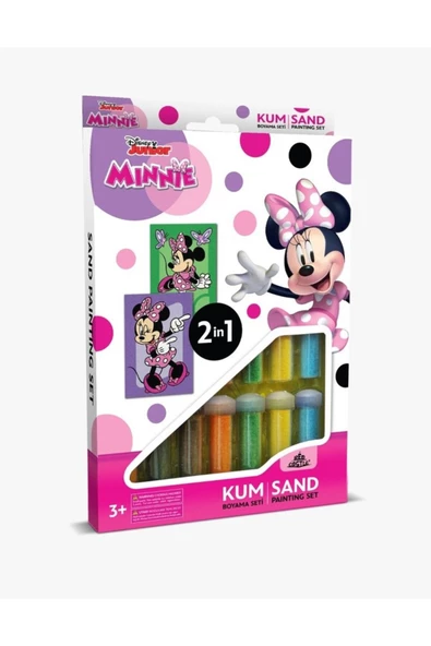 RED CASTLE Disney Minnie Mouse Eğitici ve Eğlenceli Kum Boyama Seti-Red Castle DS-44