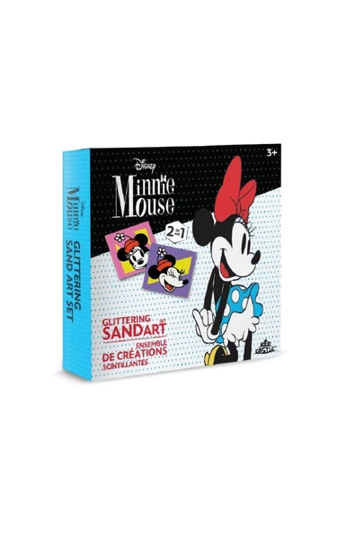 RED CASTLE Eğitici ve Eğlenceli Disney Minnie Mouse Kum Boyama Seti 2in1 (11x11cm)-Red Castle MBK-13