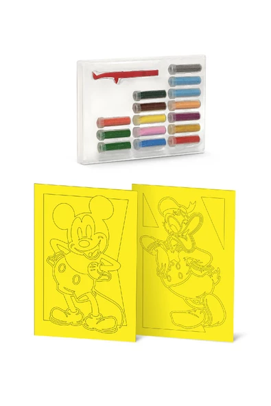 RED CASTLE Eğitici ve Eğlenceli Disney Mickey Mouse Kum Boyama Seti-Red Castle DS-01 - 2