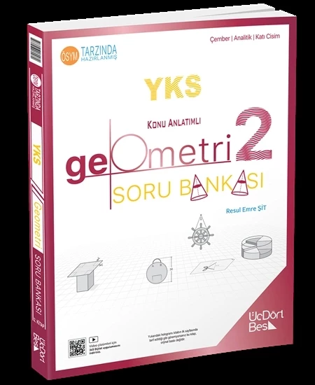 ÜçDörtBeş Yayınları 345 TYT – AYT Geometri 2. Kitap Soru Bankası