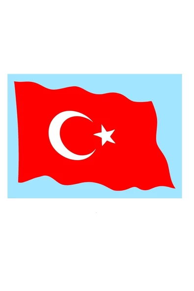 RED CASTLE Türk Bayrağı Kum Boyama Kartı Seti Jumbo 5 Adet(33X47cm)-Red Castle KMB119 - 2