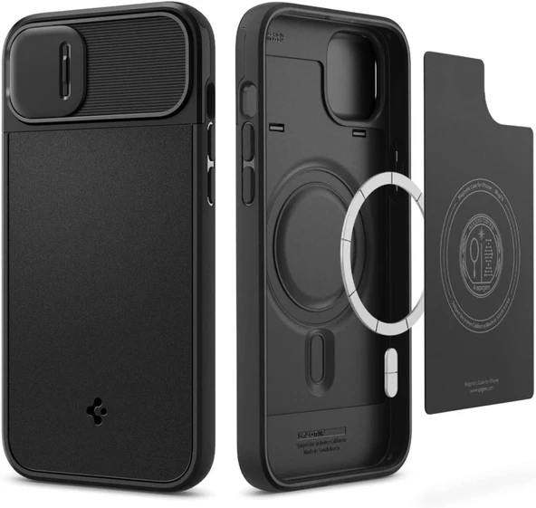 Spigen Apple iPhone 14 Plus Kılıf Optik Armor MagFit (MagSafe Uyumlu) Black - ACS04923