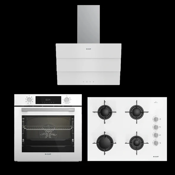 Arçelik Star Beyaz Cam Ankastre Set ürün görseli 1