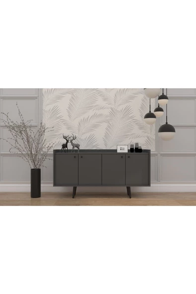 VM VERTEX MOBİLYA Mia Konsol 150 Cm Antrasit