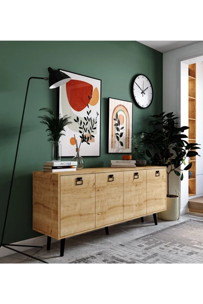 VM VERTEX MOBİLYA Mirza Modern Konsol 180 Cm Safir Meşe