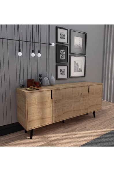 VM VERTEX MOBİLYA Latina Modern Konsol 180 Cm Safir Meşe - 3
