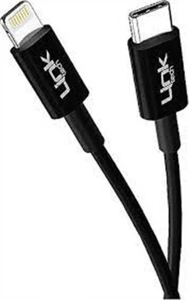 LİNKTECH USB-İphone 1M Şarj Data Kablosu 3A Siyah/Beyaz