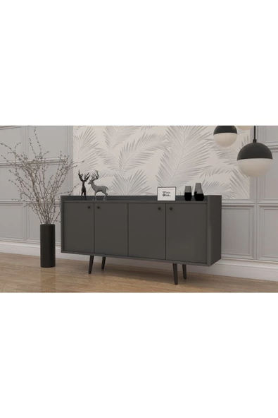 VM VERTEX MOBİLYA Mia Konsol 150 Cm Antrasit - 2