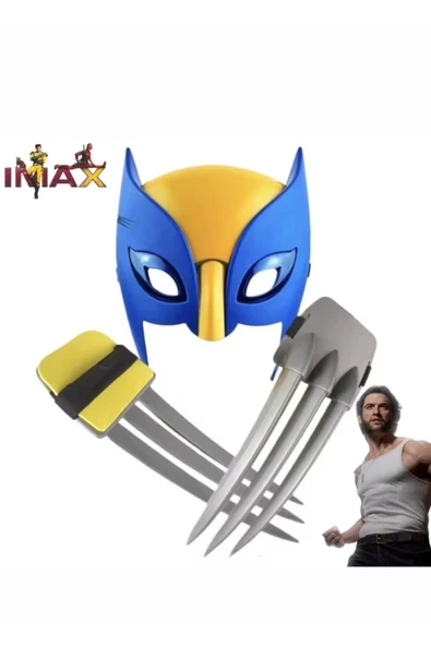 Wolverine X-Men Maskesi Ve Pençesi(2Adet) Süper Kahraman X-Men Seti