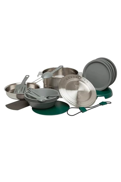 The Full Kitchen Base Camp Cook Set - Paslanmaz Çelik Kamp Pişirme Seti 3.5L  3.7QT