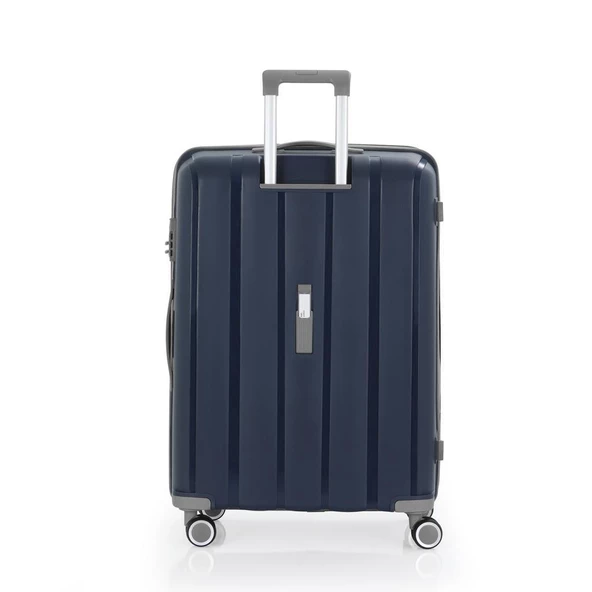 MÇS 3lü Set Kırılmaz Silikon Seyahat Valizi Bavulu V305 Laci/Gri - Resim 5