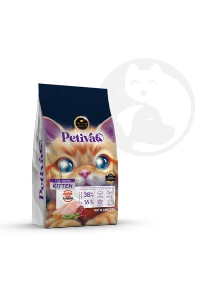 Petiva Yavru Kedi Maması  Balık Etli 3 Kg