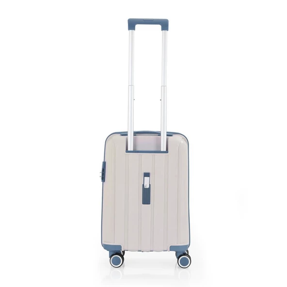 MÇS 3lü Set Kırılmaz Silikon Seyahat Valizi Bavulu V305 Kemik Sky Blue - 9