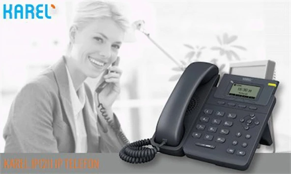 Karel IP1211 IP Masaüstü Kablolu Telefon Adaptör Dahil - 2