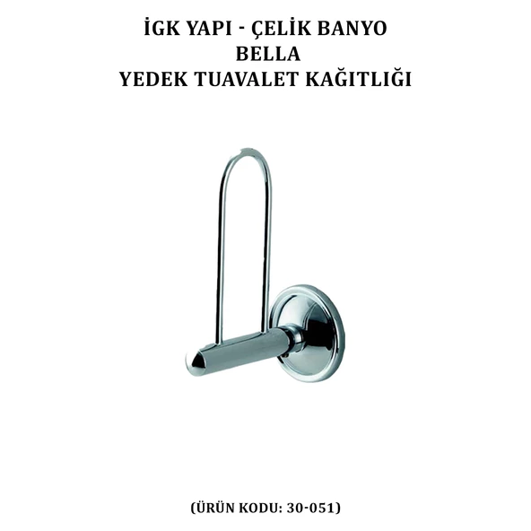 İGK YAPI - ÇELİK BANYO BELLA YEDEK TUVALET KÂĞITLIĞI (30-051) - 2