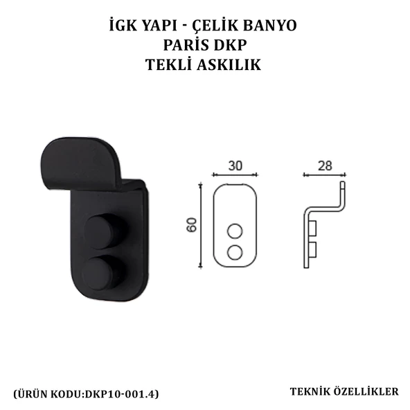 İGK YAPI - ÇELİK BANYO PARİS TEKLİ ASKILIK (DKP10-001.4) - 4