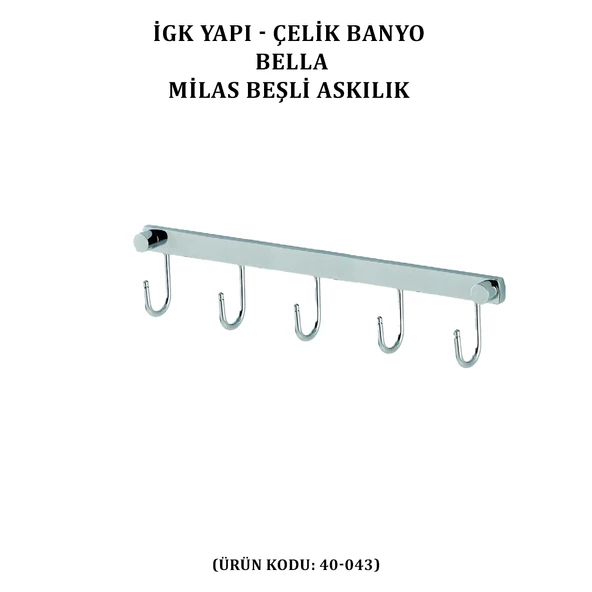 İGK YAPI - ÇELİK BANYO BELLA MİLAS BEŞLİ ASKILIK (40-043) - 2