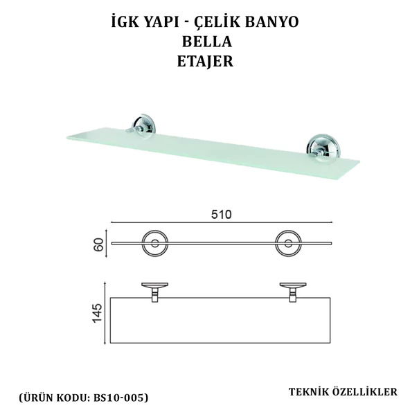 İGK YAPI - ÇELİK BANYO BELLA ETAJER (BS10-005) - 4