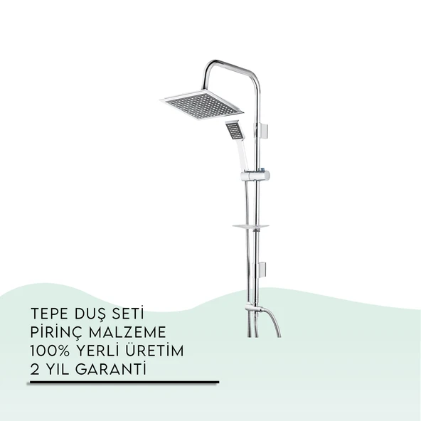 İGK YAPI - TEMA Rain-Pratik Quadro (1f) Tepe Duş Seti (53260)