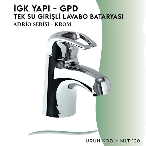 İGK YAPI - GPD Adrio Tek Su Girişli Lavabo Bataryası  (MLT120) - Resim 3