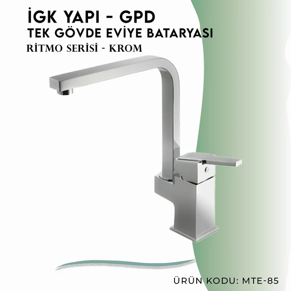 İGK YAPI - GPD Ritmo Tek Gövde Eviye Bataryası  (MTE85) - 3
