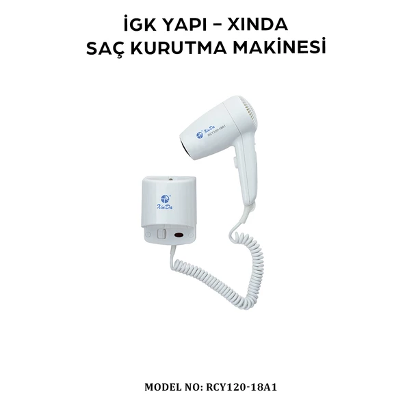İGK YAPI - XINDA KORDONLU SAÇ KURUTMA MAKİNESİ (RCY120-18A1) - 2