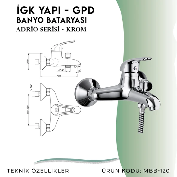 İGK YAPI - GPD Adrio Banyo Bataryası  (MBB120) - 4