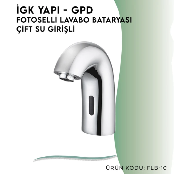 İGK YAPI - GPD Fotoselli Lavabo Bataryası (Çift Su Girişli)  (FLB10) - 3