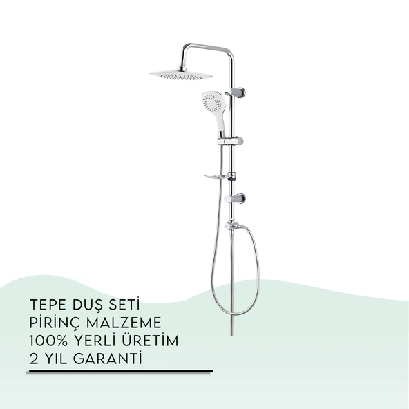 İGK YAPI - TEMA Rain Bianco Tepe Duş Seti (53276)