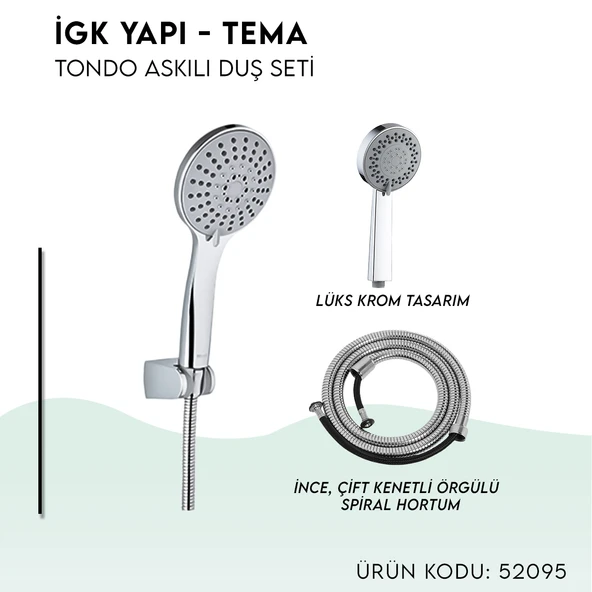 İGK YAPI - TEMA Tondo Askılı Duş Seti (52095) - 5