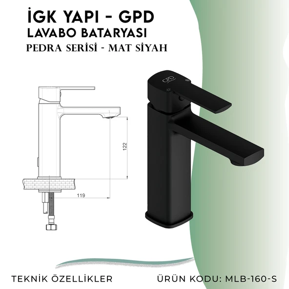 İGK YAPI - GPD Pedra Lavabo Bataryası  (MLB160-S) - 4