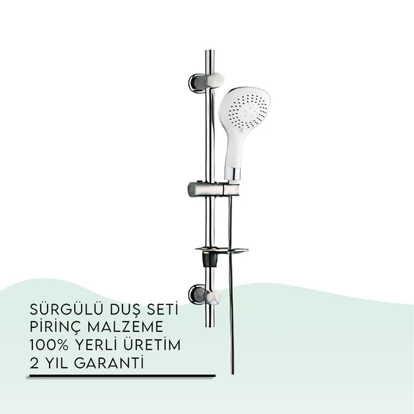 İGK YAPI - TEMA Dinamik Bianco Sürgülü Duş Seti (51034)