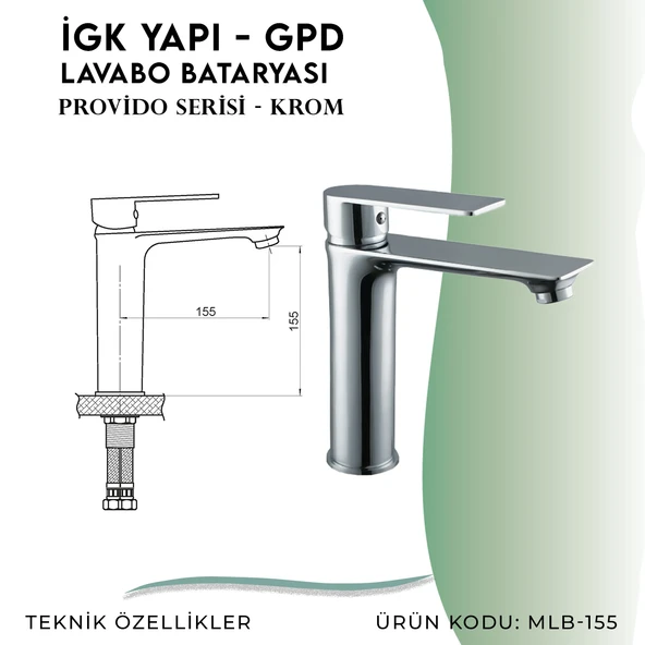 İGK YAPI - GPD Provido Lavabo Bataryası  (MLB155) - 4