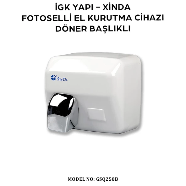 İGK YAPI - XinDa Fotoselli Döner Başlıklı El Kurutma Makinesi (GSQ250B) - Resim 2