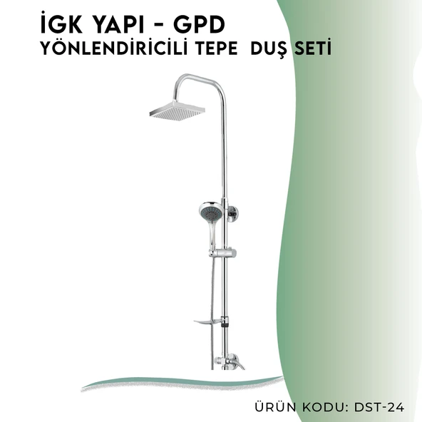İGK YAPI - GPD Duş Seti (5 Fonksiyonlu El Duşu +250x250)  (DST24) - 3