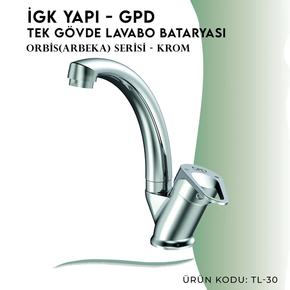 İGK YAPI - GPD Orbis Tek Gövde Lavabo Bataryası  (TL30) - 3