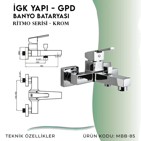 İGK YAPI - GPD Ritmo Banyo Bataryası  (MBB85) - 4