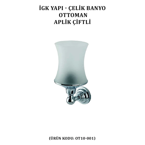İGK YAPI - ÇELİK BANYO OTTOMAN ÇİFT APLİK (OT10-001) - 2