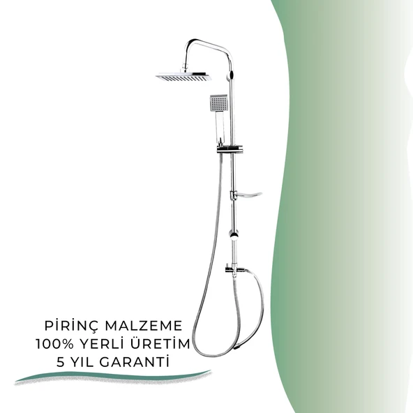 İGK YAPI - GPD Yönlendiricili Duş Seti (Tek Fonksiyonlu El Duşu + 200x200)  (DST193)